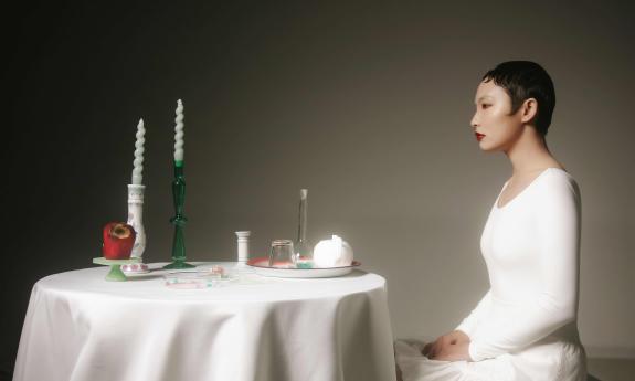 Lixin Wang's "Today I had a meeting with apple 2C stone and matsutake."