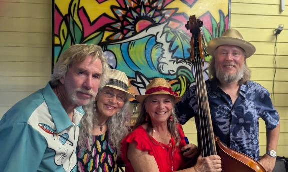 The four members of Potatoheads at Funkadelic Food Shack