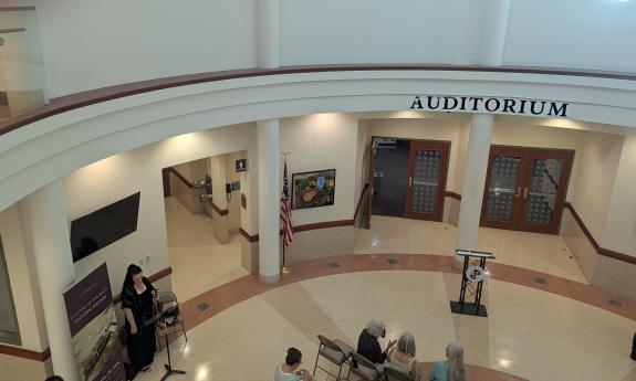 A view from the second floor of the rotunda at the Administration Building 