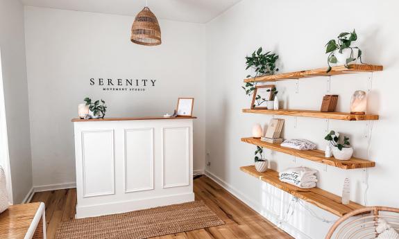The lobby area at Serenity Movement Studio