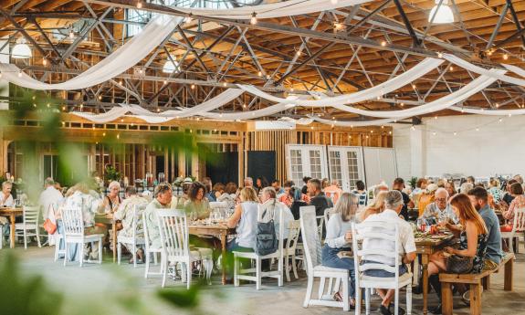 An organized dinner inside The Venue