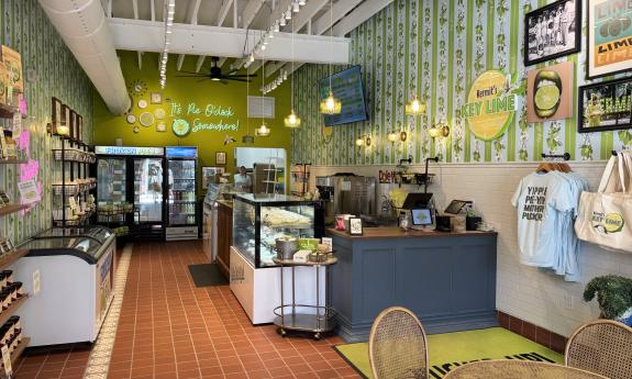The inside of the Kermit's Key Lime Shop