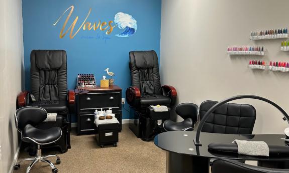The nail salon area
