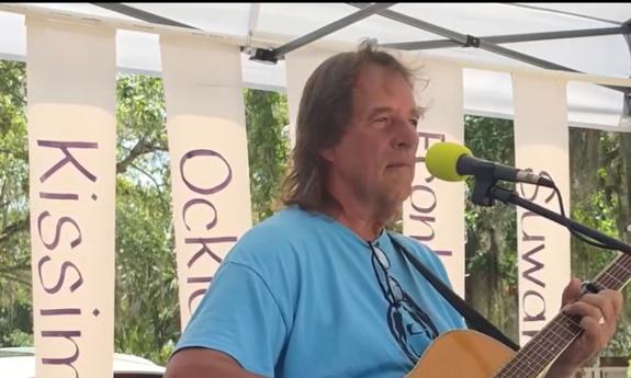Singer/songwriter David Watt Besley onstage at Lullaby of The Rivers 2026