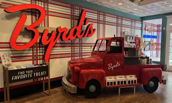 The inside of the Byrd's shop