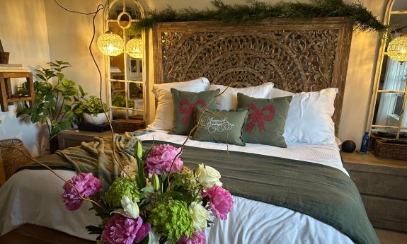 A bedroom decorated for the 2025 Tour of Homes in St. Augustine