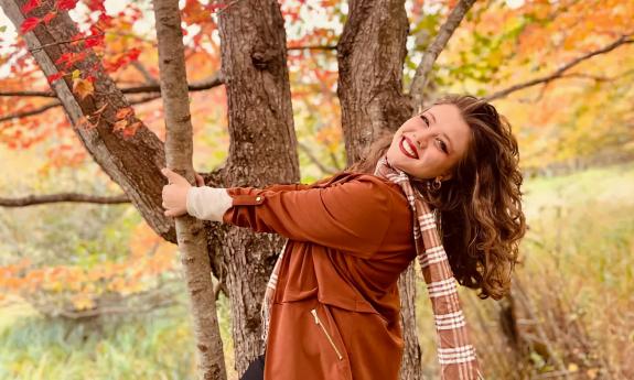 Holly Dayle out in the woods