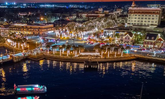 The Red Boat Water Tours during Nights of Lights