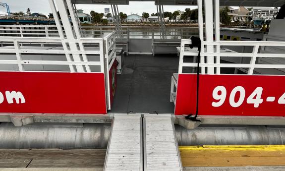 The Red Boat has an accessible ramp from the dock