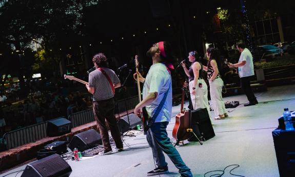 Thomas Allain and his Highly Qualified Band on stage