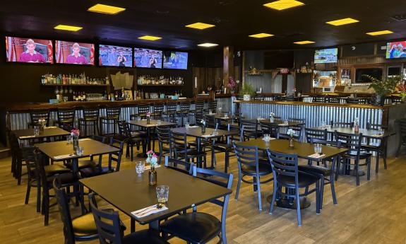 The indoor dining space at A1A Asian Kitchen