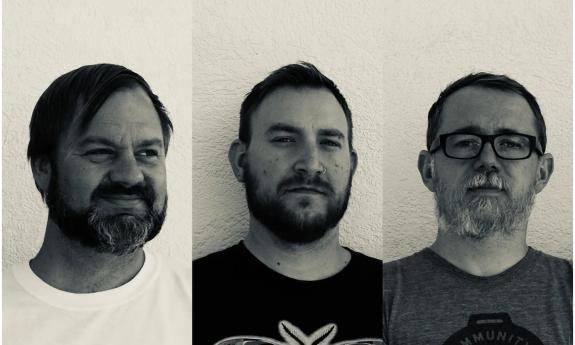 The three members of the pop band, Divine Feed