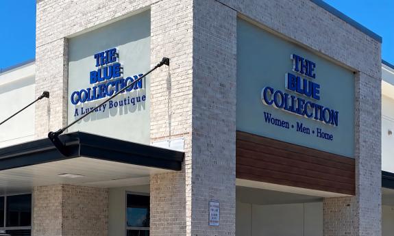 The exterior of The Blue Collection