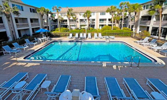 One of two pools at Four Winds Condominiums