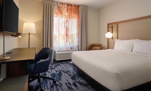 A spacious king bed suite