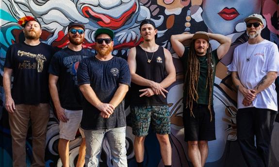 The six musicians touring to perfrom music from Grateful Dub