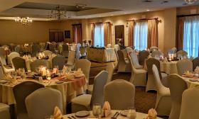 The Milano Banquet room at Amici Italian Restaurant in St. Augustine.