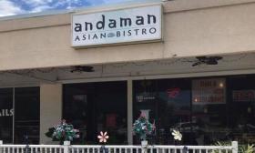 The entrance to Andaman Asian Bistro on Anastasia Island in St. Augustine.