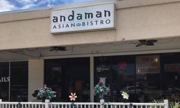The entrance to Andaman Asian Bistro