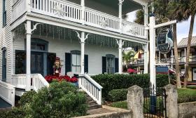 The exterior of the lovely Bayfront Westcott Bed & Breakfast in St. Augustine, Florida.