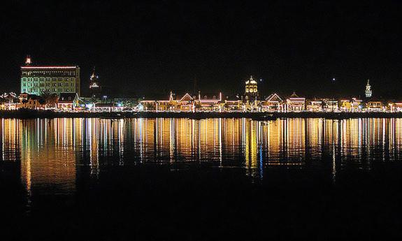 St. Augustine Eco Tours offers visitors a chance to see the city lit up during Nights of LIghts from the water.