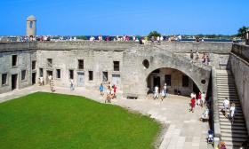 The courtyard at the Castillo de San Marcos in St. Augustine.