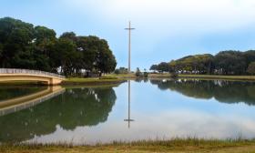 The grounds of Mission Nombre de Dios in St. Augustine.