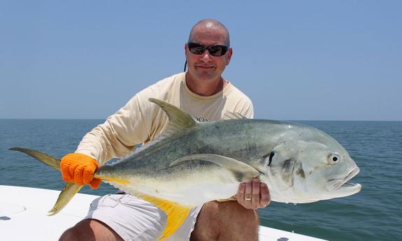 The jack crevalle is one of a wide variety of fish abundant in the St. Augustine area. (Photo courtesy of Inshore Adventures.)