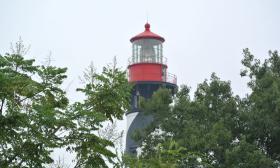 The lighthouse closes if there's lightning, but the lightkeeper museum remains open to visitors who want to wait out the storm.