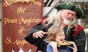 The Pirate Magician performs as part of Romanza in St. Augustine.