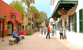 Walking around the Historic District is a great way to enjoy the outdoors in St. Augustine.
