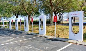 At the Premium Outlets, visitors and locals can find a Tesla charging station to use for cars.