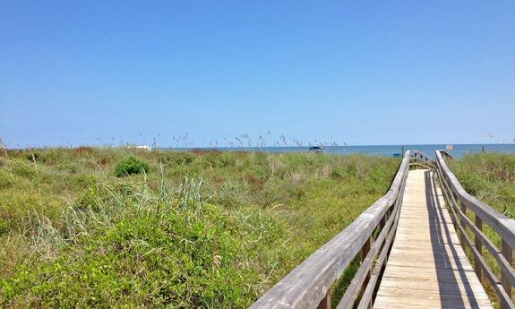 The Vilano Beach Pier leads to a beautiful shoreline!