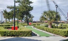 Pirates of all ages can get together for a round of miniature golf at the Bayfront Mini Golf course at the City Marina.
