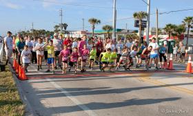 Runners of all ages line up for the Betty Griffin House 5K in St. Augustine.