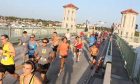 Runners compete in the scenic Bridge of Lions 5K in St. Augustine, Florida.