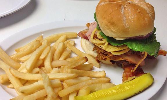 A burger at Burger Buckets in historic downtown St. Augustine, FL.