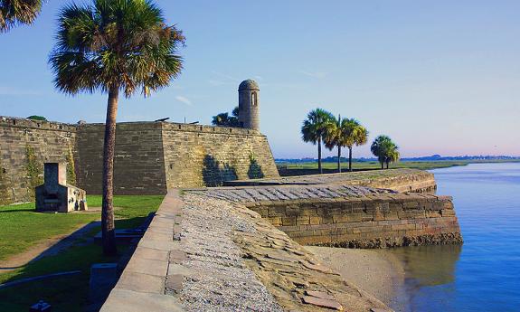 The Castillo de San Marcos National Monument in St. Augustine, Florida.