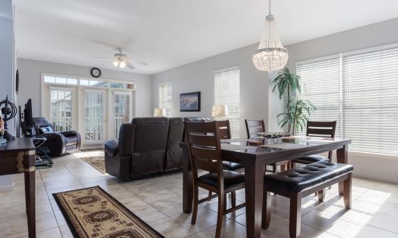 Living area at Coastal Realty in St. Augustine, Florida. 