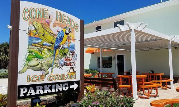 The entrance of Cone Heads on Anastasia Island in St. Augustine.