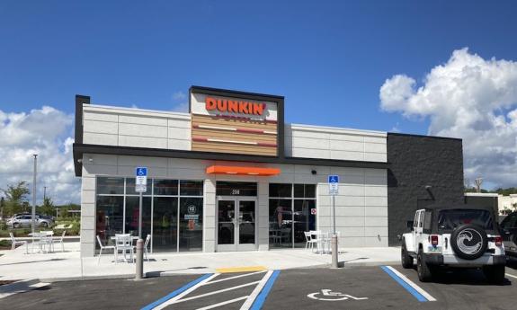 Exterior of Dunkin' Donuts building