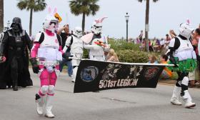 The Storm Troopers and Darth Vader participate in the Easter Parade in St. Augustine. Photo by Jackie Hird.