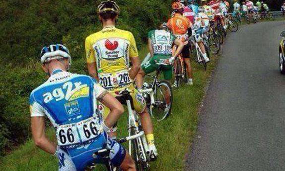 Stopping along the route.