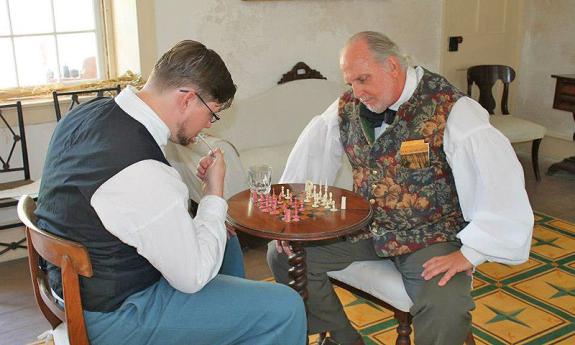 Chess match at the Ximenez-Fatio House. 