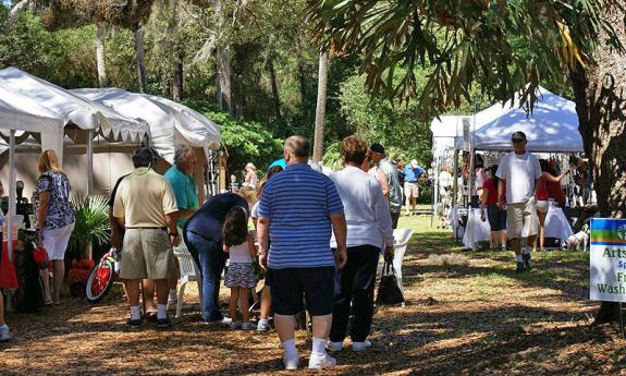 Celebrating Earth Day at Washington Oaks Gardens State Park.