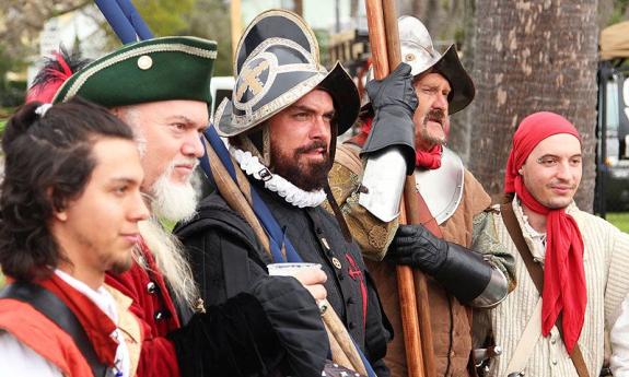 Living history interpreters at the Celtic Festival in St. Augustine, Florida.