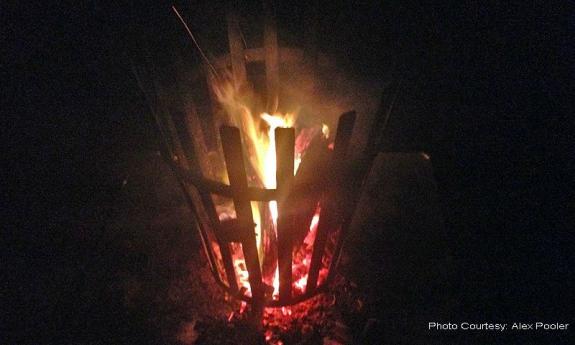 The Mission Nombre de Dios is completely lit by candles and torchlight during Navidad en el Viejo San Agustin.