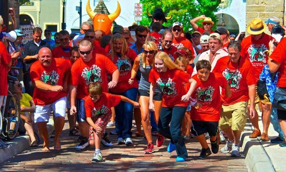 The Fiesta de Aviles celebrates St. Augustine's Spanish cultural roots, including a "bull" who chases people in a twist on the classic "running of the bulls."