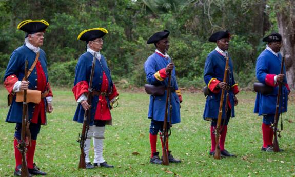 Historic reenacts brings the 1740 Battle of Fort Mose to life during an all-day event in St. Augustine, FL.