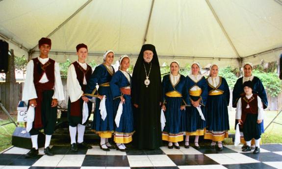 Greek folk dancers will be celebrating throughout the historic district.